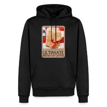 Independence Shirt, Ultimate Break Up Letter Tee, - Men’s Premium Organic Hoodie - black - Front - Nico (187cm)