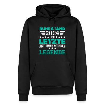 Ruhestand 2024 Letzte Akt einer Wahren Legende - Männer Premium Bio Hoodie - Schwarz - Vorne - Nico (187cm)
