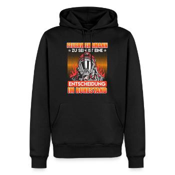 Feuerwehrmann zu sein ist eine Entscheidung Rente - Männer Premium Bio Hoodie - Schwarz - Vorne - Nico (187cm)