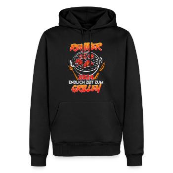 Rentner 2024 Endlich Zeit zum Grillen Ruhestand - Männer Premium Bio Hoodie - Schwarz - Vorne - Nico (187cm)