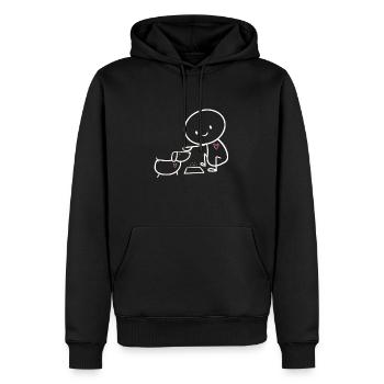 Cadeau mignon pour les propriétaires de chiens - Sweat à capuche Premium bio Homme - noir - Devant - Nico (187cm)