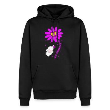 Chemise de sensibilisation à la maladie d’Alzheimer, je vais - Sweat à capuche Premium bio Homme - noir - Devant - Nico (187cm)