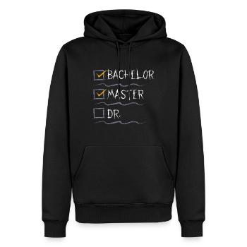 Masterabschluss Bachelor Master Doktor Bestanden - Männer Premium Bio Hoodie - Schwarz - Vorne - Nico (187cm)