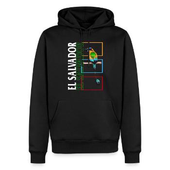 El Salvador Shirt, El Salvador Tee, Gift For - Men’s Premium Organic Hoodie - black - Front - Nico (187cm)