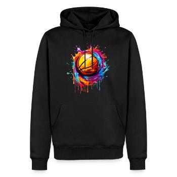 Basketball Basketball-Ballon de Basket Basketteur - Männer Premium Bio Hoodie - Schwarz - Vorne - Nico (187cm)