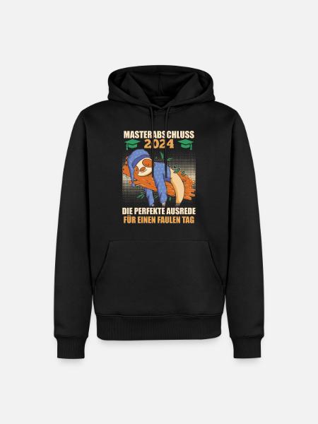 Masterabschluss 2024 Perfekte Ausrede Masterarbeit - Männer Premium Bio Hoodie - Schwarz