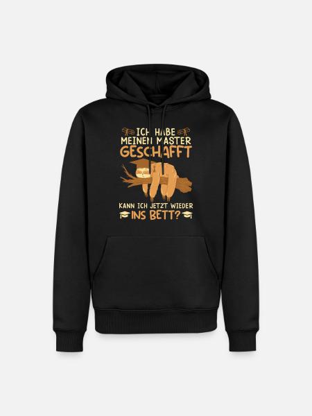 Masterabschluss Hab meinen Master geschafft - Männer Premium Bio Hoodie - Schwarz