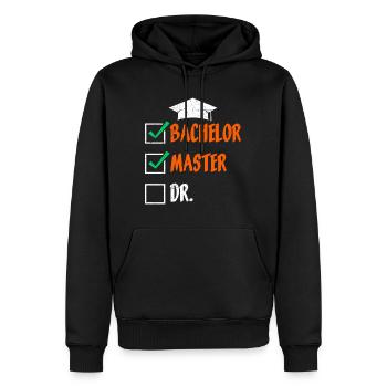 Masterabschluss Bachelor Master Doktor Bestanden - Männer Premium Bio Hoodie - Schwarz - Vorne - Nico (187cm)