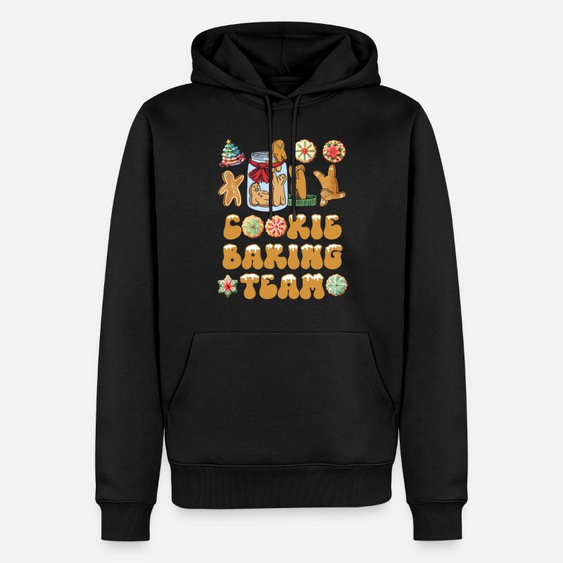 Plätzchen Cookie Baking Team Weihnachten - Männer Premium Bio Hoodie - Schwarz