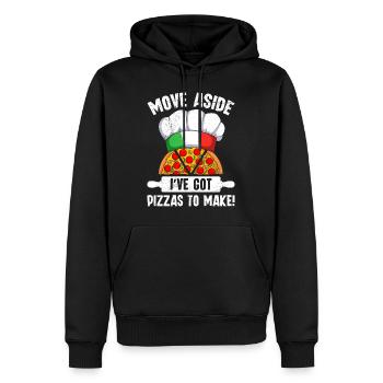 Pizzabäcker Mach Platz ich Muss Pizza Machen - Männer Premium Bio Hoodie - Schwarz - Vorne - Nico (187cm)