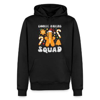 Gingerbread Biscuits Cookie Baking Squad Christmas - Men’s Premium Organic Hoodie - black - Front - Nico (187cm)