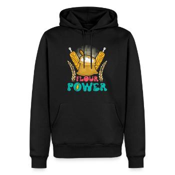 Bread Baker Flour Power Baking Baking Lovers - Men’s Premium Organic Hoodie - black - Front - Nico (187cm)