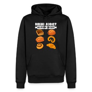 Brotbäcker Ich bin im Backrausch Backfans - Männer Premium Bio Hoodie - Schwarz - Vorne - Nico (187cm)