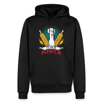Bread Baker Flour Power Baking Baking Lovers - Men’s Premium Organic Hoodie - black - Front - Nico (187cm)