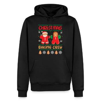 Christmas Back Team Cookies Baking Lovers - Men’s Premium Organic Hoodie - black - Front - Nico (187cm)