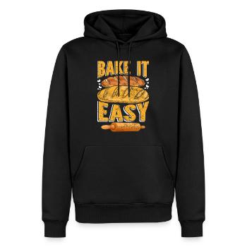 Bake it Easy Brotbäcker Backliebe Backstube - Männer Premium Bio Hoodie - Schwarz - Vorne - Nico (187cm)