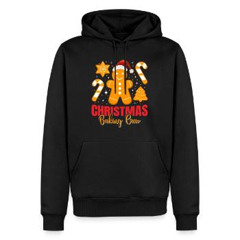 Backfans Noël Biscuits de l’équipe de cuisson - Sweat à capuche Premium bio Homme - noir - Devant - Nico (187cm)