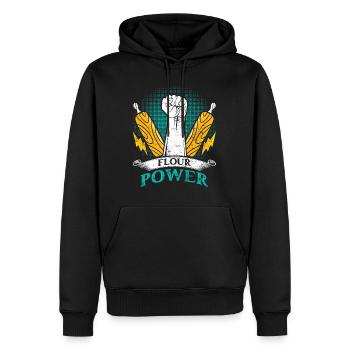 Bread Baker Flour Power Baking Baking Lovers - Men’s Premium Organic Hoodie - black - Front - Nico (187cm)