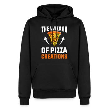 Pizza-Gott der seine Kunst Beherrscht Pizzateig - Männer Premium Bio Hoodie - Schwarz - Vorne - Nico (187cm)