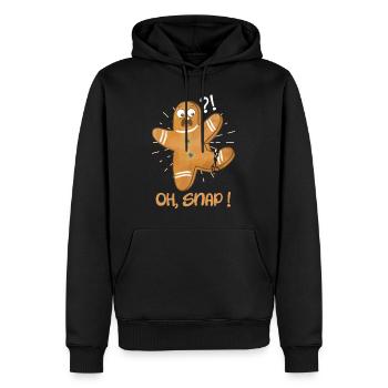 Lebkuchenmann Oh Mist! Backliebhaber Kekse - Männer Premium Bio Hoodie - Schwarz - Vorne - Nico (187cm)