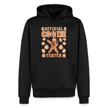 Lebkuchen Backen Offizieller Plätzchen Tester - Männer Premium Bio Hoodie - Schwarz - Vorne - Nico (187cm)