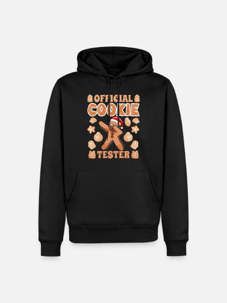 Gingerbread Baking Official Cookie Tester - Men’s Premium Organic Hoodie - black