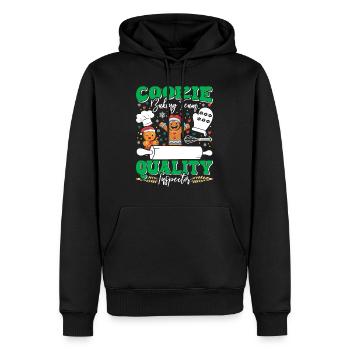 Plätzchen Backen Cookie Quality Inspector - Männer Premium Bio Hoodie - Schwarz - Vorne - Nico (187cm)