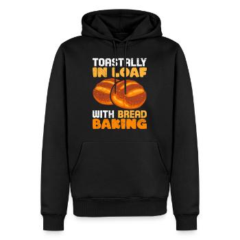 Brotliebe grillé dans un pain avec cuisson du pain - Sweat à capuche Premium bio Homme - noir - Devant - Nico (187cm)