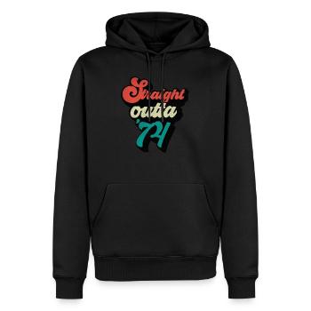 Straight outta 1974 - 50th birthday - Men’s Premium Organic Hoodie - black - Front - Nico (187cm)