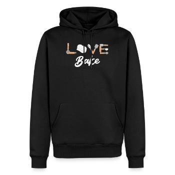 Amour Pâtisserie Amour Pâte Amateur de pâtisserie - Sweat à capuche Premium bio Homme - noir - Devant - Nico (187cm)