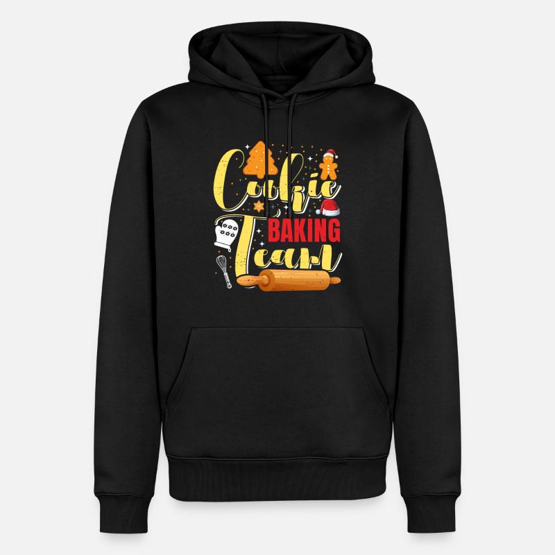 Plätzchen Back Team Weihnachtsgebäck Kekse - Männer Premium Bio Hoodie - Schwarz