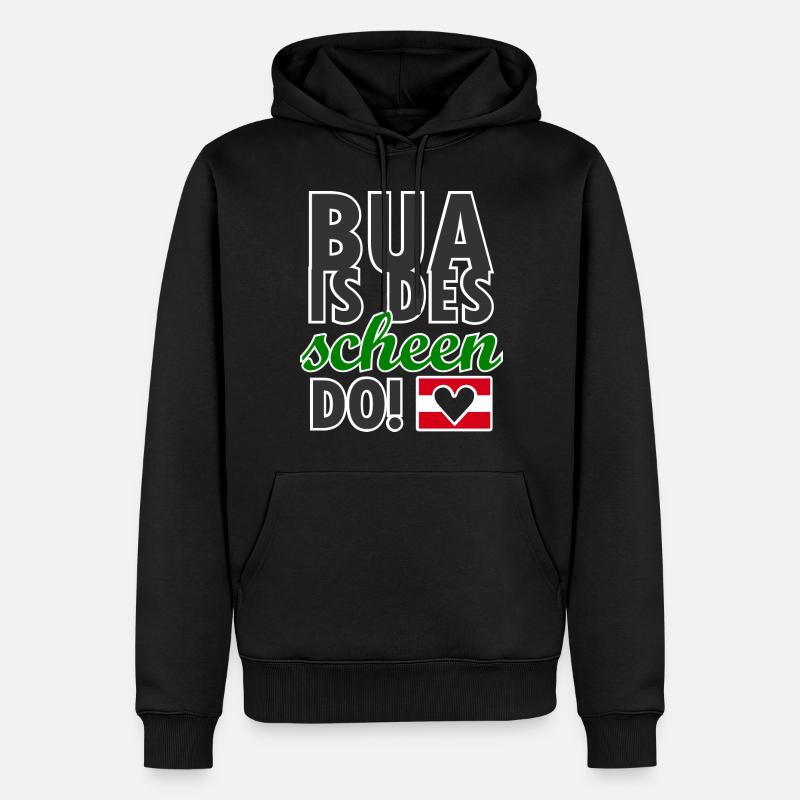 Dialecte de l’Autriche de Styrie - Sweat à capuche Premium bio Homme - noir