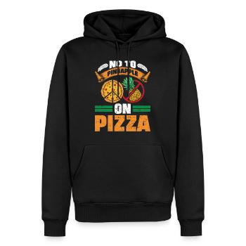 Pizzabäcker No Pineapple on Pizza Backliebhaber - Männer Premium Bio Hoodie - Schwarz - Vorne - Nico (187cm)