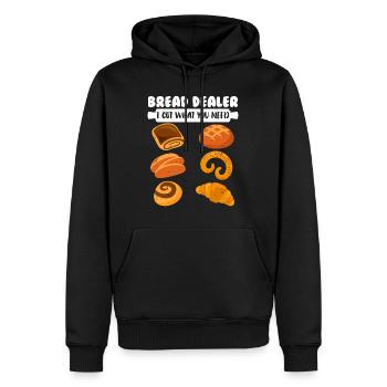 Bread Dealer Baking Lover Bread Dough Baking - Men’s Premium Organic Hoodie - black - Front - Nico (187cm)