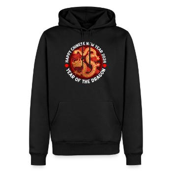 Chinesisches Neujahr Happy New Year 2024 Year of - Männer Premium Bio Hoodie - Schwarz - Vorne - Nico (187cm)