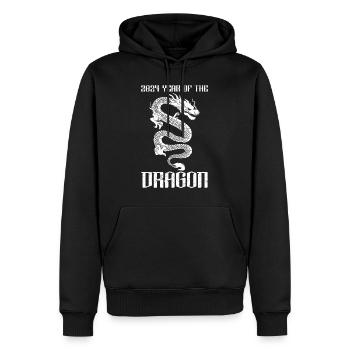 China Fan Happy Year of the Dragon Chinesischer - Männer Premium Bio Hoodie - Schwarz - Vorne - Nico (187cm)