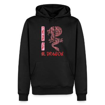 Nouvel An chinois Année du Dragon Chine - Sweat à capuche Premium bio Homme - noir - Devant - Nico (187cm)