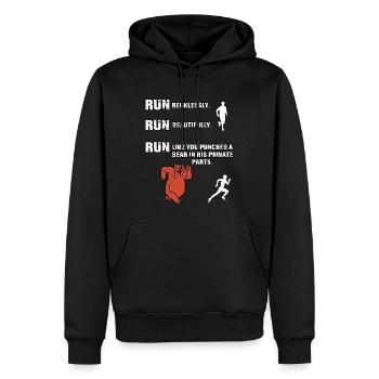 Jogging Runner Accessories Funny Jogger Sports - Sweat à capuche Premium bio Homme - noir - Devant - Nico (187cm)