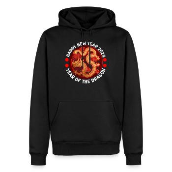 Chinesisches Neujahr Happy New Year 2024 Year of - Männer Premium Bio Hoodie - Schwarz - Vorne - Nico (187cm)