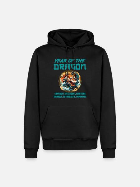 Kinesisk nytår år af Dragon Kina - Herre Premium økologisk hoodie - sort