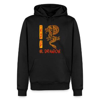 Nouvel An chinois Année du Dragon Chine - Sweat à capuche Premium bio Homme - noir - Devant - Nico (187cm)
