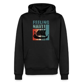 voile drôle hobby marin accessoires bateau à - Sweat à capuche Premium bio Homme - noir - Devant - Nico (187cm)