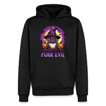 Halloween Costume de chat Bonbons ou farces Fête - Sweat à capuche Premium bio Homme - noir - Devant - Nico (187cm)
