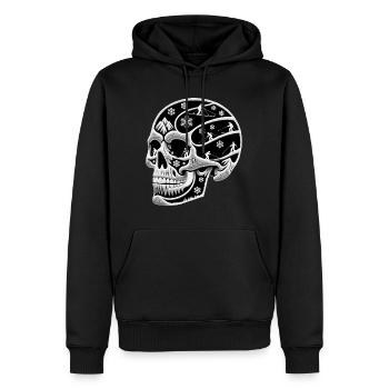 Winter Skull Slopes T-Shirt Ski Adventure Skull - Männer Premium Bio Hoodie - Schwarz - Vorne - Nico (187cm)