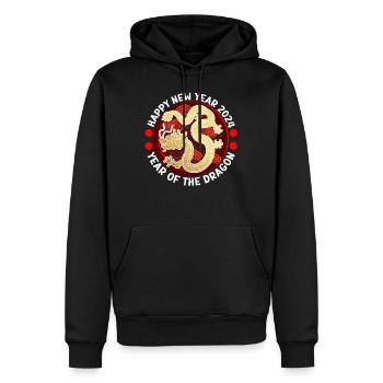 Chinesisches Neujahr Happy New Year 2024 Year of - Männer Premium Bio Hoodie - Schwarz - Vorne - Nico (187cm)
