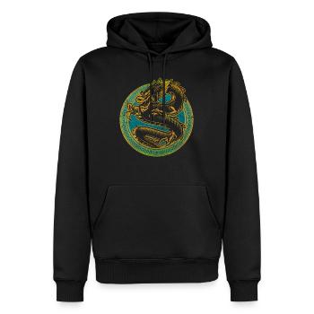 Nouvel An chinois Année du Dragon Chine - Sweat à capuche Premium bio Homme - noir - Devant - Nico (187cm)