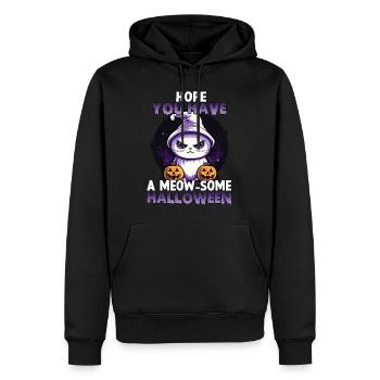 Costume de chat d'Halloween pour cadeau - Sweat à capuche Premium bio Homme - noir - Devant - Nico (187cm)