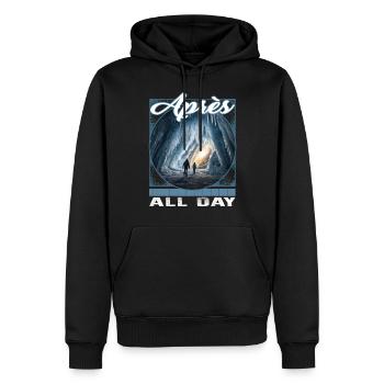 Après Ganztägig Ski Eisige Kristallhöhle Berg - Männer Premium Bio Hoodie - Schwarz - Vorne - Nico (187cm)