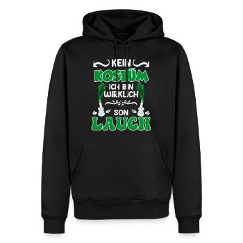 Fasching Fan Kein Kostüm Bin wirklich ein Lauch - Männer Premium Bio Hoodie - Schwarz - Vorne - Nico (187cm)