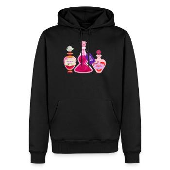 Chemise d’infirmière, Rose blanche Rose Rose Rose rouge - Sweat à capuche Premium bio Homme - noir - Devant - Nico (187cm)